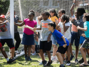children having fun outdoors