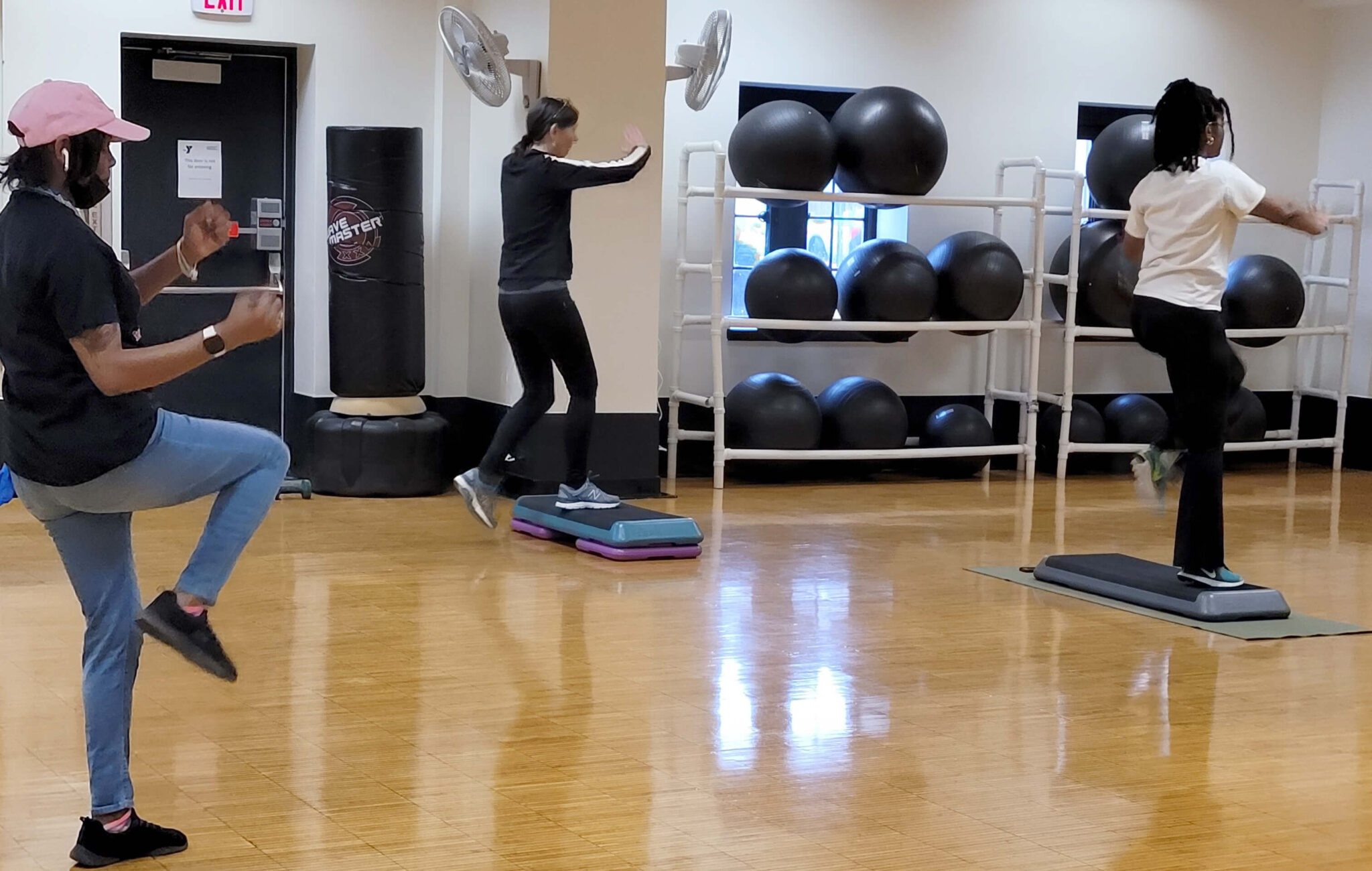 A group fitness class demo.