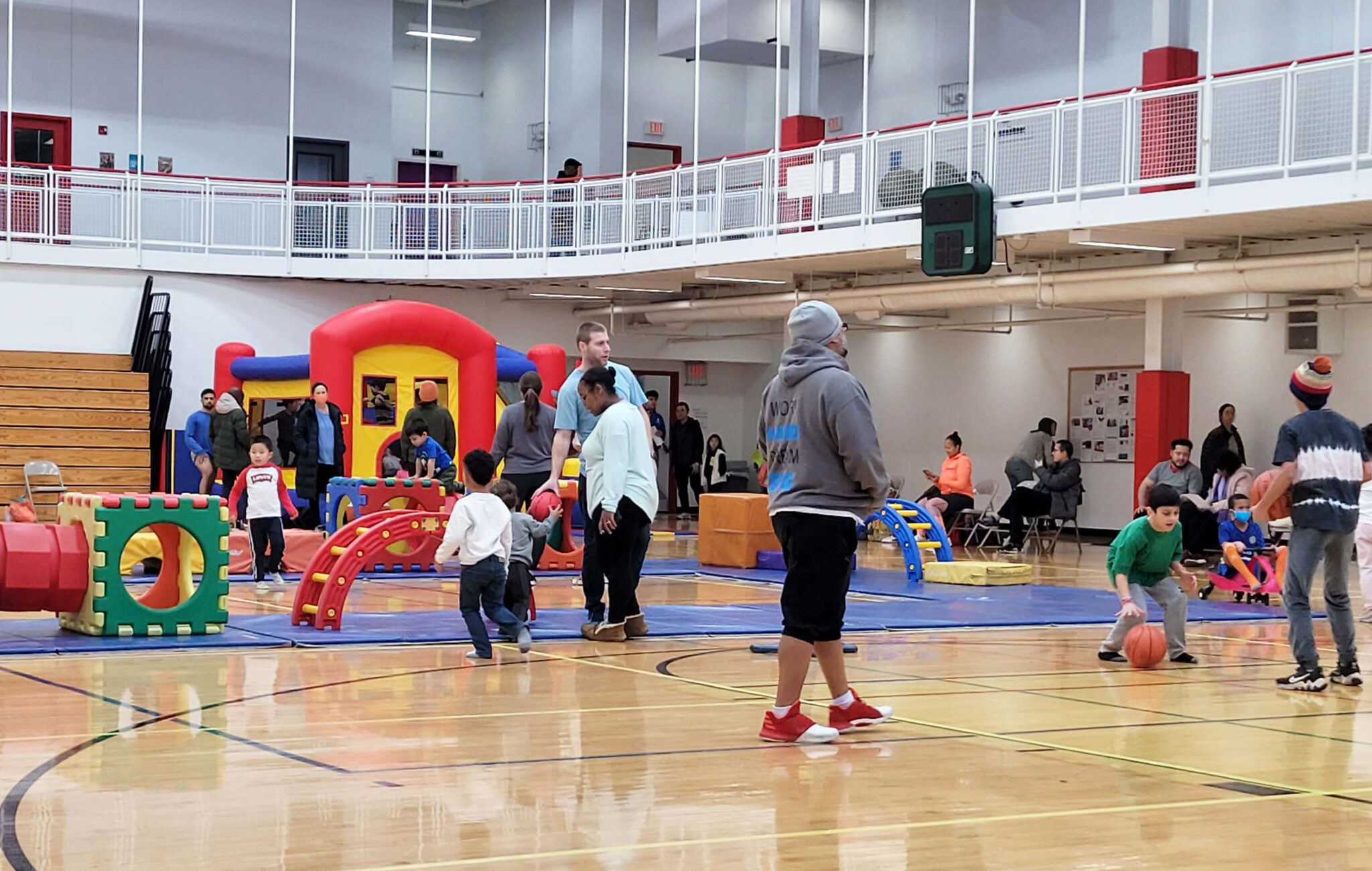 Kids playing in the Y gym.