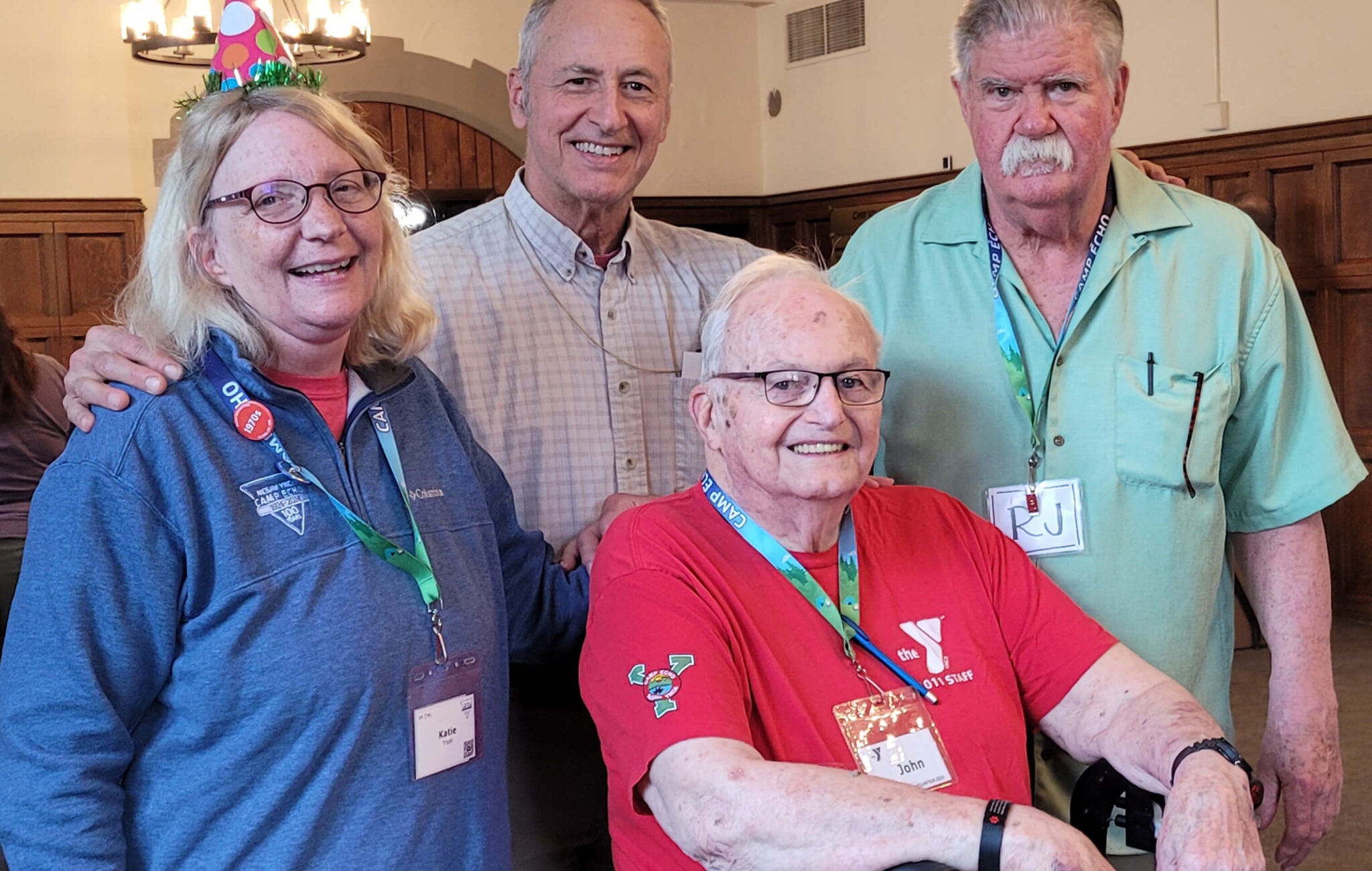 Camp Echo alumni and supporters smiling for the camera.