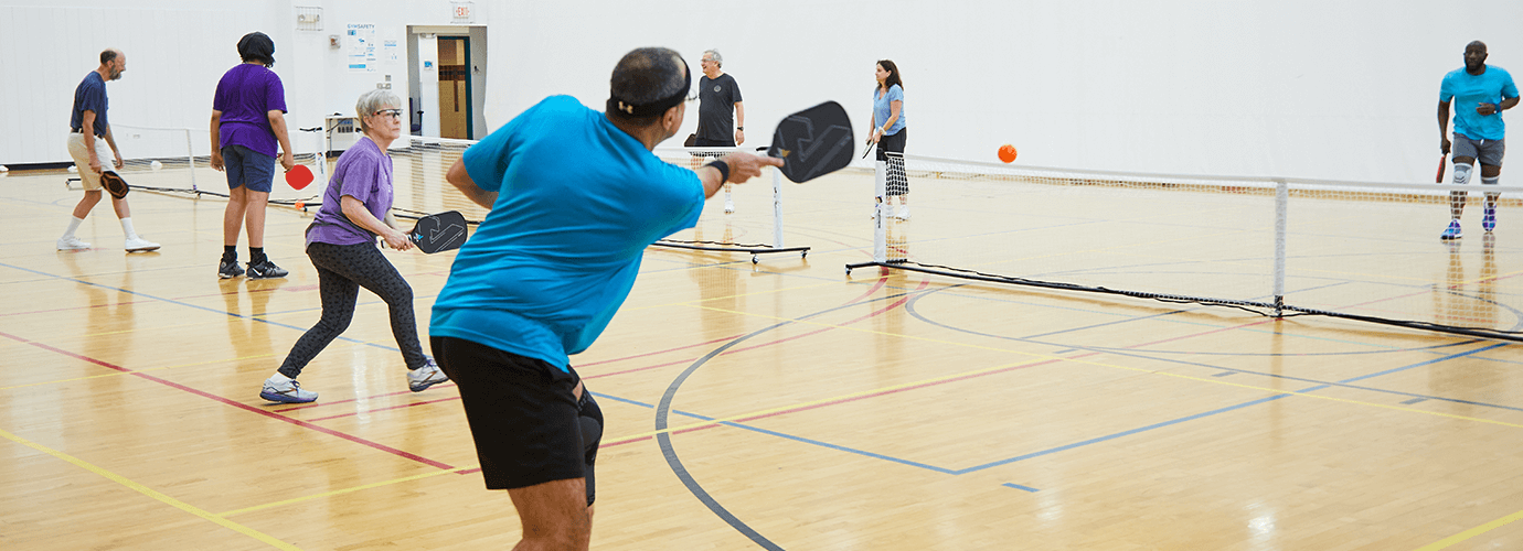 People playing pickleball at the Y.