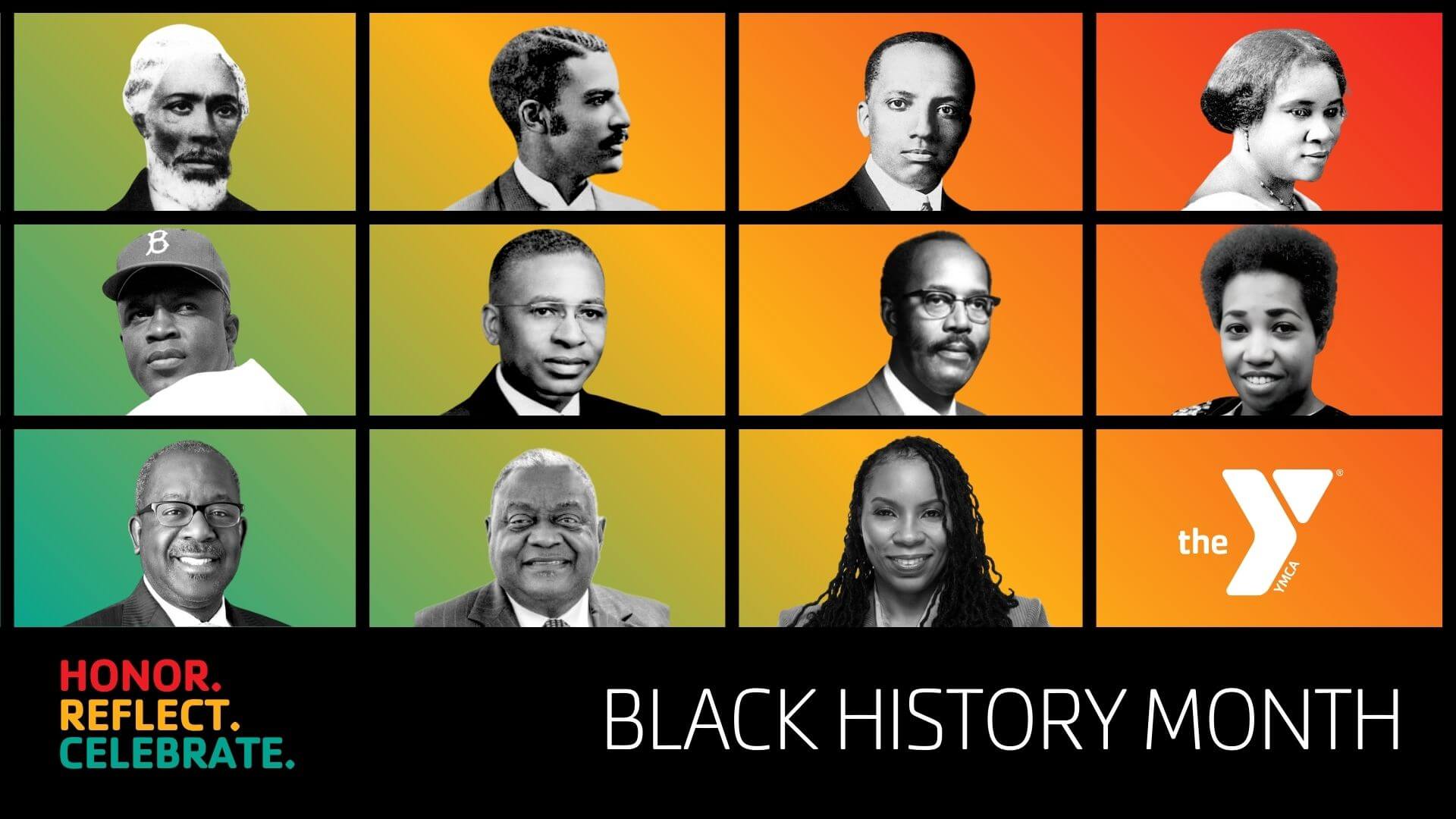 A collage of Black leaders in the YMCA movement.