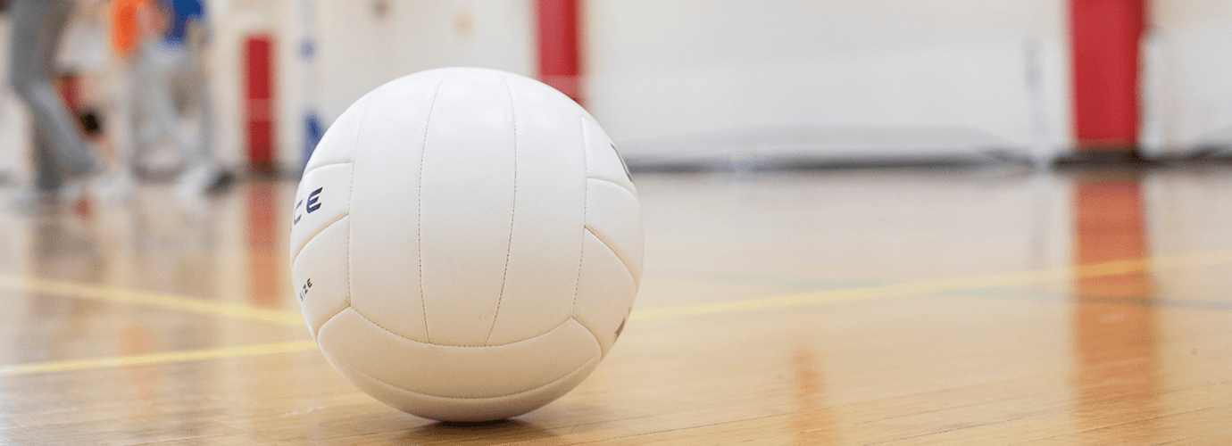 A view of a volleyball at the YMCA