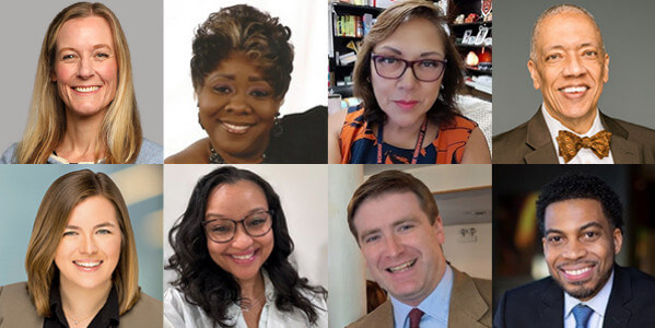 The image includes 8 headshots of newly welcomed board members.